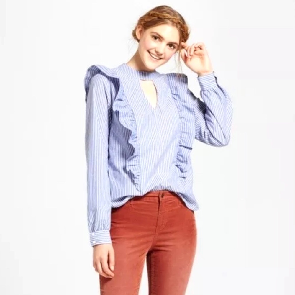 Mossimo | Long Sleeve Ruffle Top